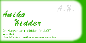 aniko widder business card